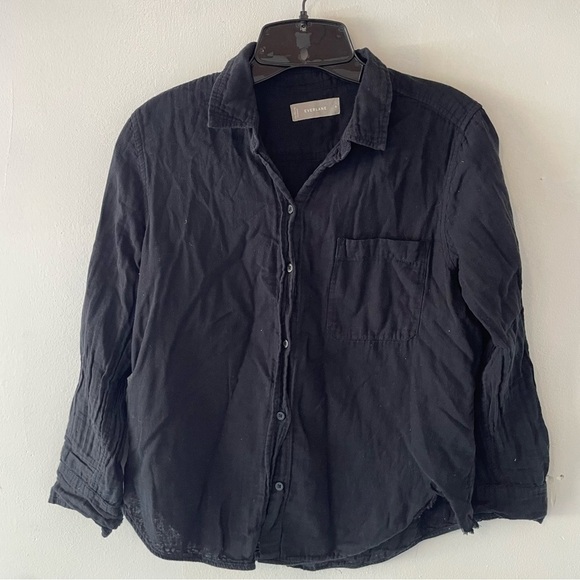 Everlane double cotton gauze shrunken button down shirt 27106 - Picture 2 of 7